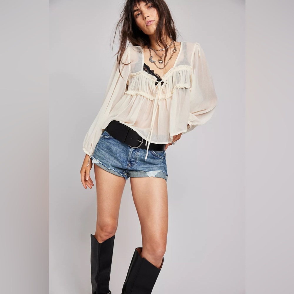 Free People We The Free Now‎ Or Never Denim Shorts - Picture 12 of 12